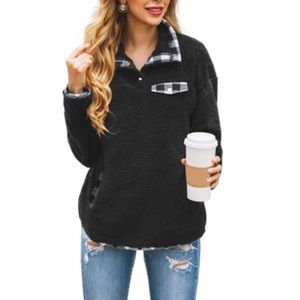 New Lilly Posh Women's Fleece Pullover Buffalo L